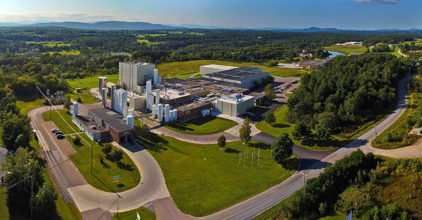 Agri-Mark Middlbury, Vermont, plant from the air